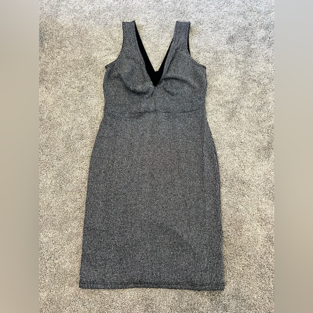 Boutique Mini Dress Size Medium Silver and Black